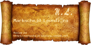 Markschejd Leonóra névjegykártya